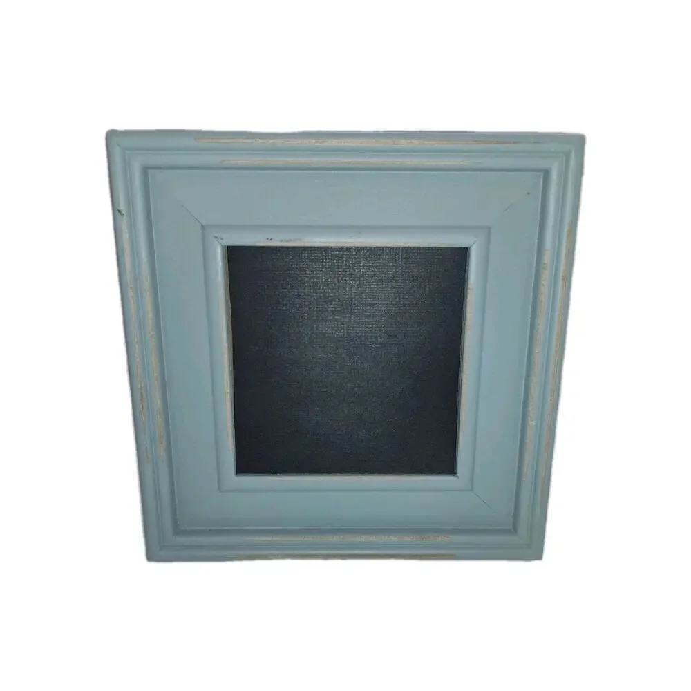 Sheffield Home Distressed Blue Wooden Picture Frame 6.5x6.5 Inches Cottage Farm